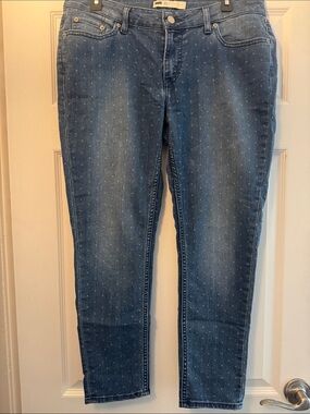 Women’s Levi's Dark Blue Skinny Jeans with Subtle Polka Dot Print